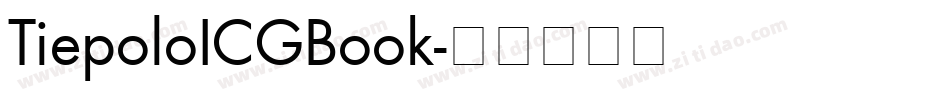 TiepoloICGBook字体转换