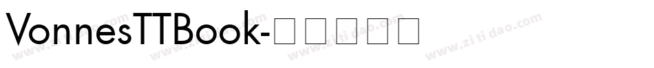 VonnesTTBook字体转换