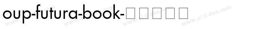 oup-futura-book字体转换