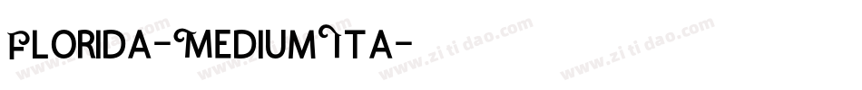 Florida-MediumIta字体转换
