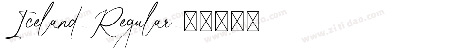 Iceland-Regular字体转换