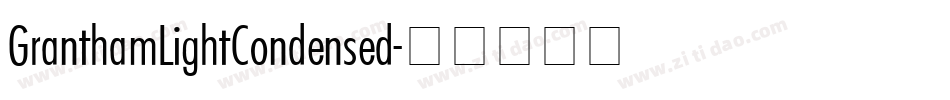 GranthamLightCondensed字体转换