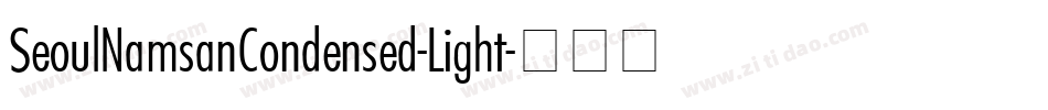 SeoulNamsanCondensed-Light字体转换