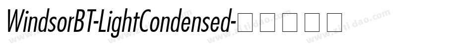 WindsorBT-LightCondensed字体转换