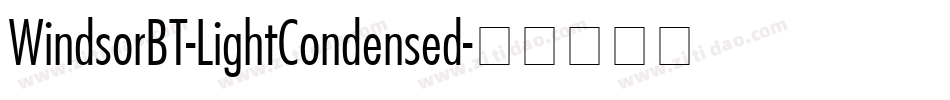 WindsorBT-LightCondensed字体转换