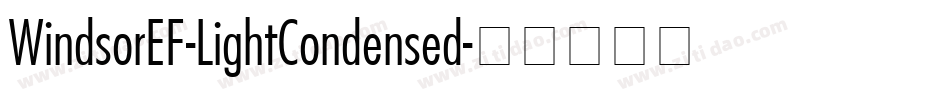 WindsorEF-LightCondensed字体转换