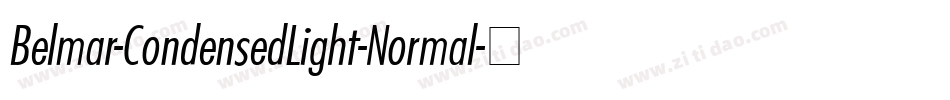 Belmar-CondensedLight-Normal字体转换