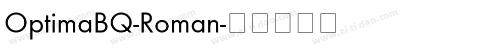 OptimaBQ-Roman字体转换