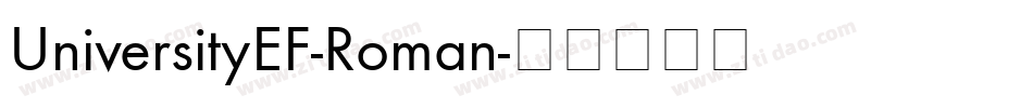 UniversityEF-Roman字体转换