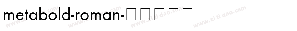 metabold-roman字体转换