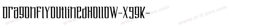 DragonFlyOutlinedHollow-X9gK字体转换