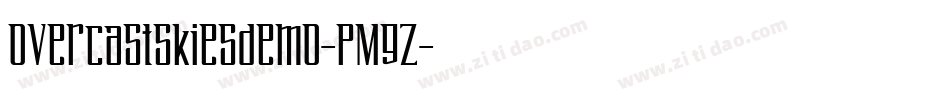 Overcastskiesdemo-pMGZ字体转换