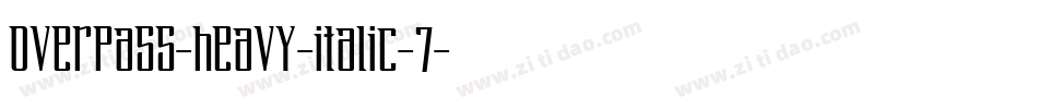 overpass-heavy-italic-7字体转换