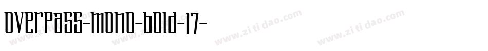 overpass-mono-bold-17字体转换