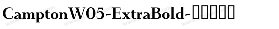 CamptonW05-ExtraBold字体转换