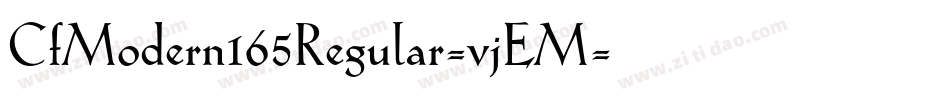CfModern165Regular-vjEM字体转换