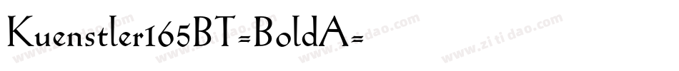 Kuenstler165BT-BoldA字体转换
