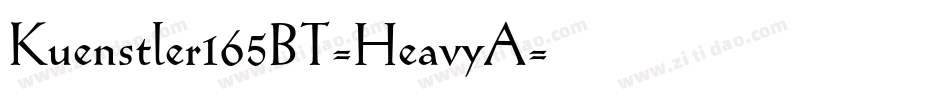 Kuenstler165BT-HeavyA字体转换