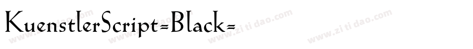 KuenstlerScript-Black字体转换