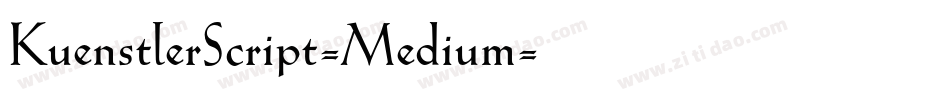 KuenstlerScript-Medium字体转换