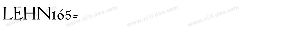 LEHN165字体转换