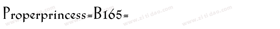 Properprincess-B165字体转换