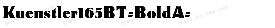 Kuenstler165BT-BoldA字体转换