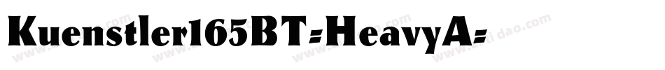 Kuenstler165BT-HeavyA字体转换