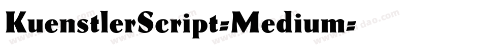 KuenstlerScript-Medium字体转换