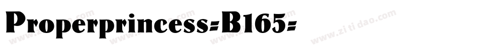 Properprincess-B165字体转换