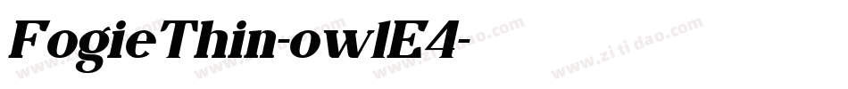 FogieThin-ow1E4字体转换