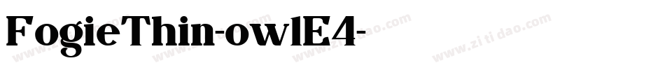 FogieThin-ow1E4字体转换