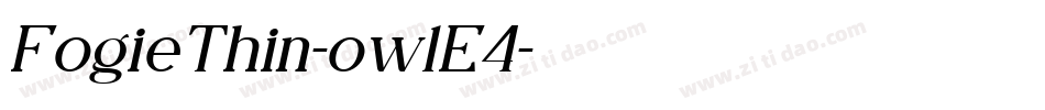 FogieThin-ow1E4字体转换