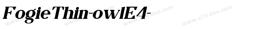 FogieThin-ow1E4字体转换