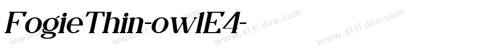 FogieThin-ow1E4字体转换