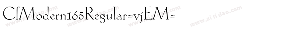 CfModern165Regular-vjEM字体转换