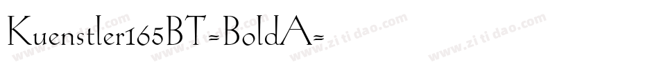 Kuenstler165BT-BoldA字体转换
