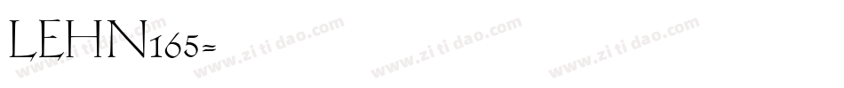LEHN165字体转换