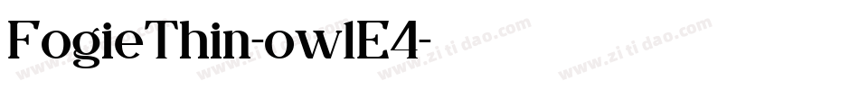 FogieThin-ow1E4字体转换