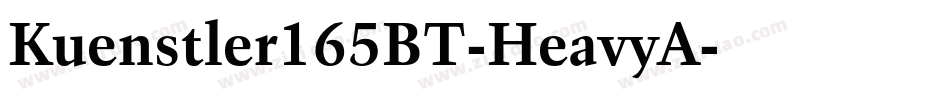 Kuenstler165BT-HeavyA字体转换