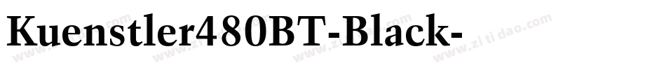Kuenstler480BT-Black字体转换