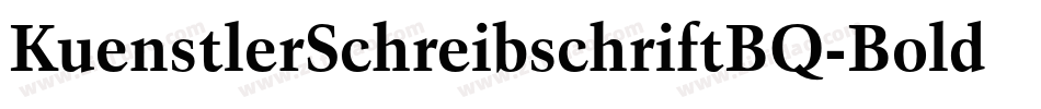 KuenstlerSchreibschriftBQ-Bold字体转换