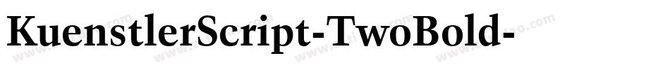 KuenstlerScript-TwoBold字体转换