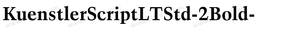 KuenstlerScriptLTStd-2Bold字体转换
