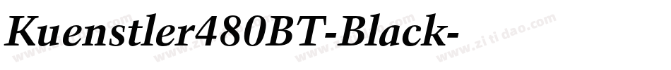 Kuenstler480BT-Black字体转换