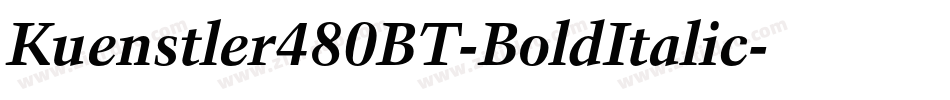 Kuenstler480BT-BoldItalic字体转换