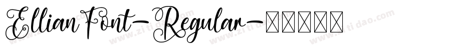 EllianFont-Regular字体转换