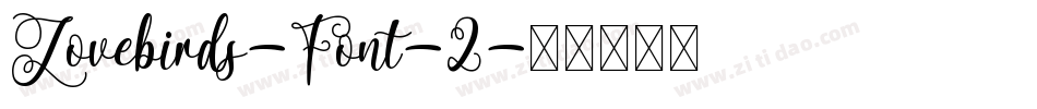Lovebirds-Font-2字体转换