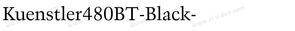 Kuenstler480BT-Black字体转换
