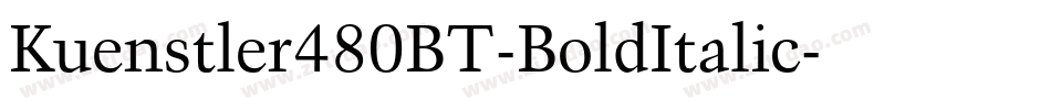 Kuenstler480BT-BoldItalic字体转换
